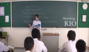 Slutty Japanese teacher getting fucked by her students