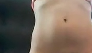 geschoren brunette masturbatie solo webcam close up rechtdoor